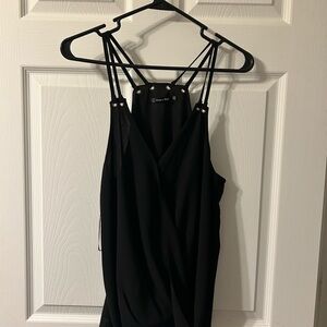 Doe & Rae Strappy Black Sleeveless Top